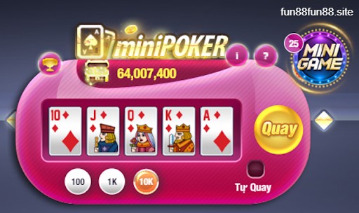 Tìm hiểu game Mini Poker Fun88 và hướng dẫn cách chơi